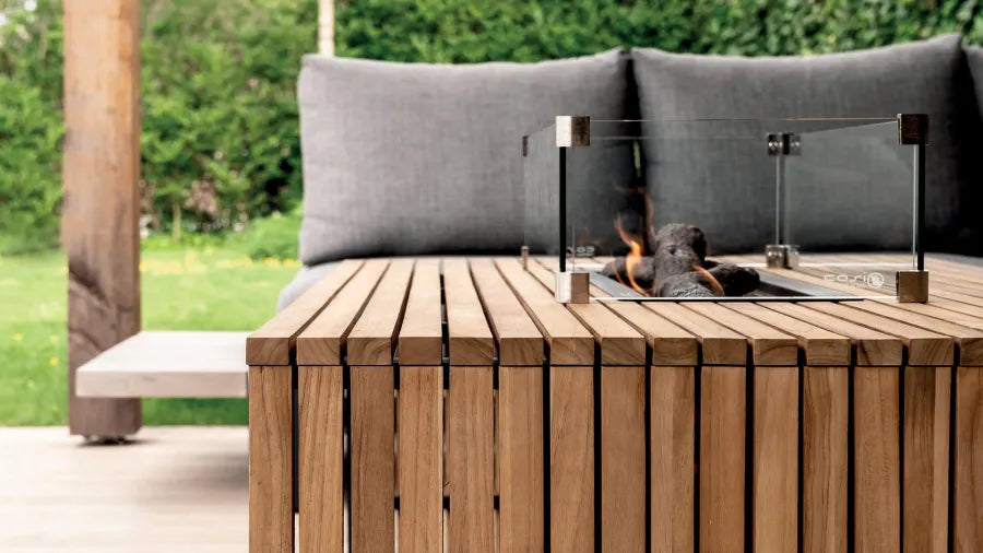 Cosibridge 140 Teak Fire Pit Table